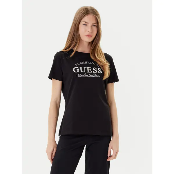 Guess Guess T-shirt V5YI12 J1314 Crna Regular Fit