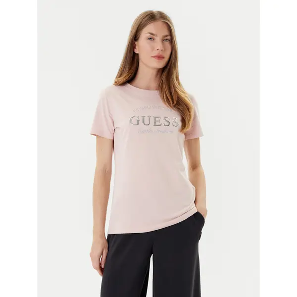 Guess Guess T-shirt V5YI12 J1314 Ružičasta Regular Fit