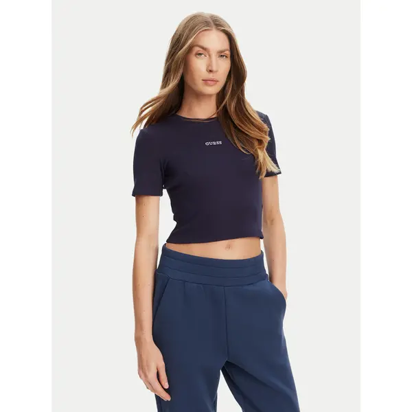 Guess Guess T-shirt V5YP08 K8RT2 Tamnoplava Slim Fit