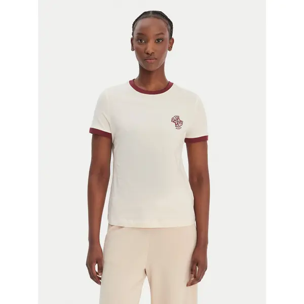 Guess Guess T-shirt V6GI05 K2966 Écru Regular Fit