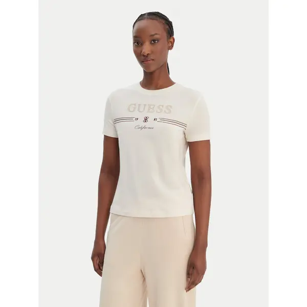 Guess Guess T-shirt V6GI06 K2967 Écru Regular Fit