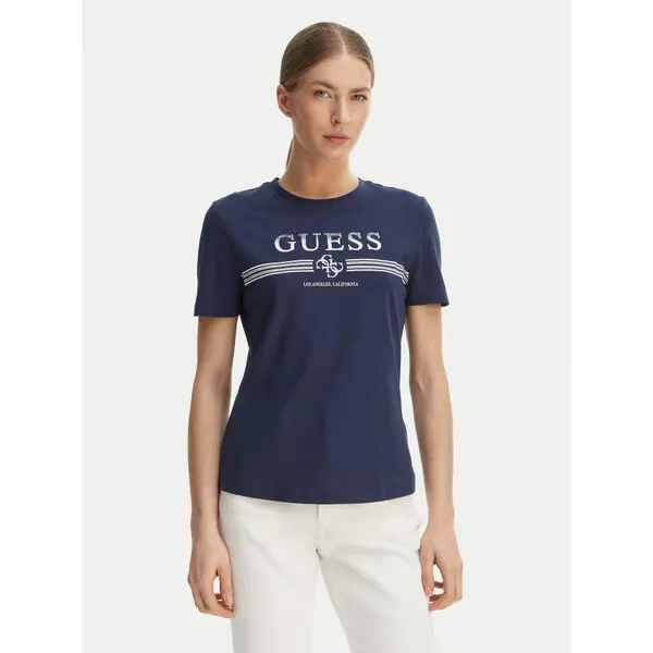 Guess Guess T-shirt V6GI07 K2968 Tamnoplava Regular Fit