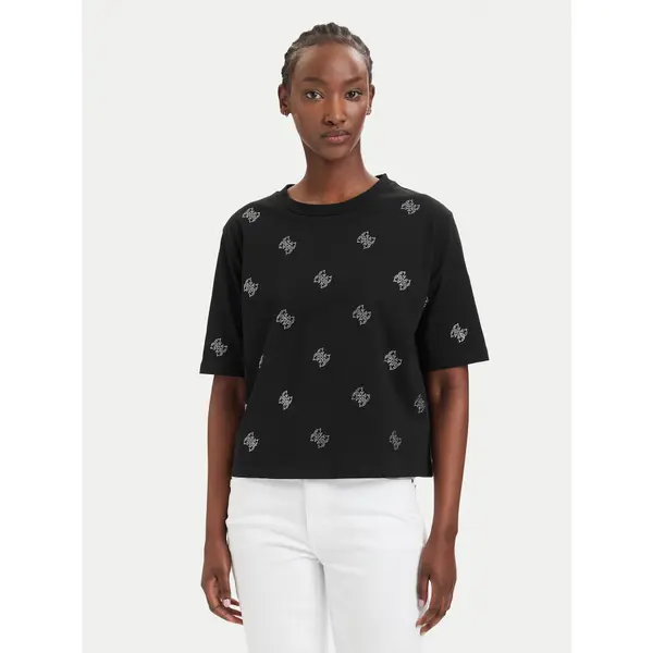Guess Guess T-shirt V6GI18 K2985 Crna Regular Fit