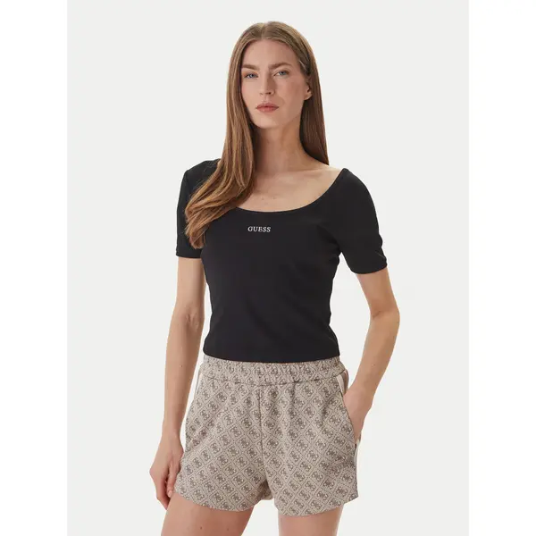 Guess Guess T-shirt V6GP04 K2969 Crna Slim Fit