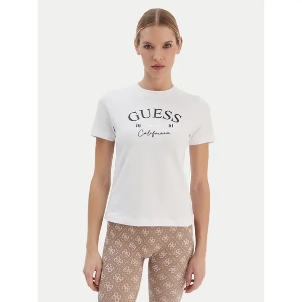 Guess Guess T-shirt V6RI02 J1314 Bijela Regular Fit