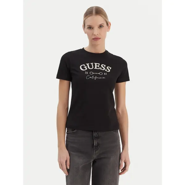 Guess Guess T-shirt V6RI02 J1314 Crna Regular Fit
