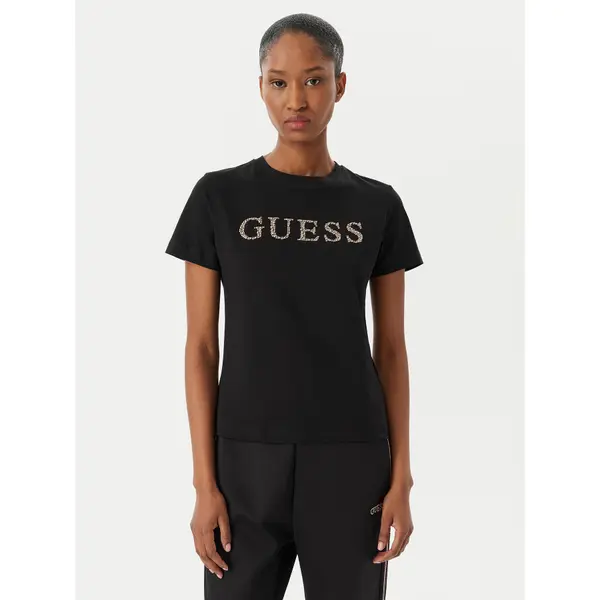 Guess Guess T-shirt V6RI20 J1314 Crna Regular Fit