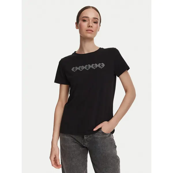 Guess Guess T-shirt V6YI08 K4689 Crna Regular Fit