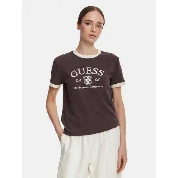 Guess Guess T-shirt V6YI18 K4320 Smeđa Regular Fit
