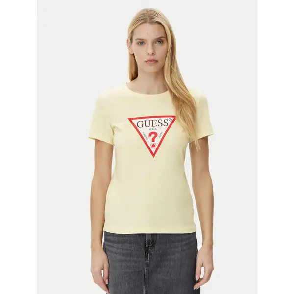 Guess Guess T-shirt W1YI1B I3Z14 Žuta Regular Fit
