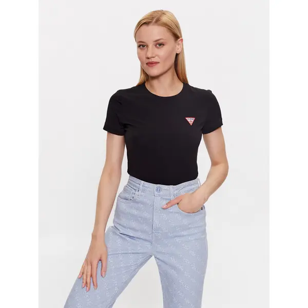 Guess Guess T-shirt W2YI44 J1314 Crna Slim Fit