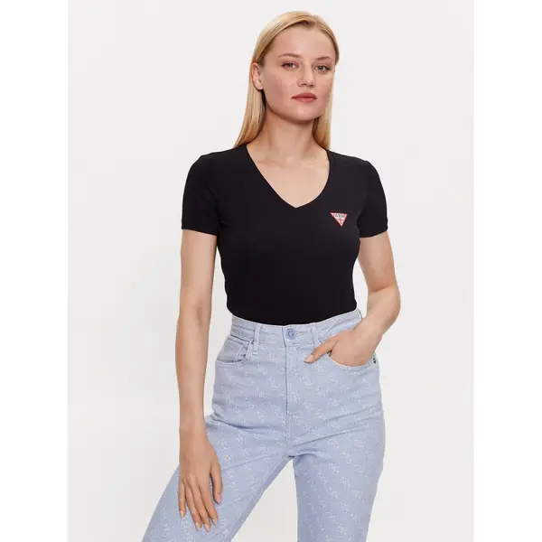 Guess Guess T-shirt W2YI45 J1314 Crna Slim Fit