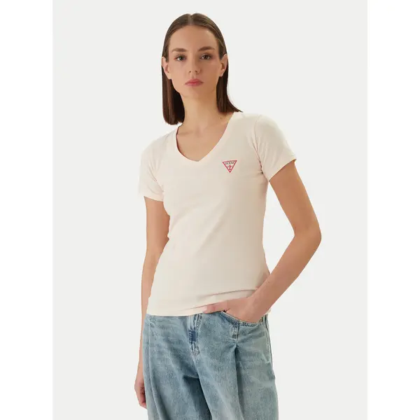 Guess Guess T-shirt W2YI45 J1314 Narančasta Slim Fit