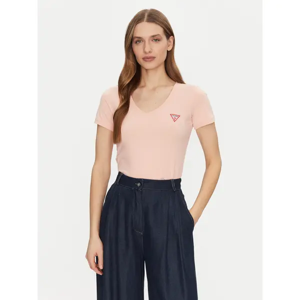 Guess Guess T-shirt W2YI45 J1314 Narančasta Slim Fit
