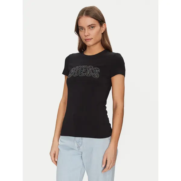 Guess Guess T-shirt W5GI04 J1314 Crna Slim Fit