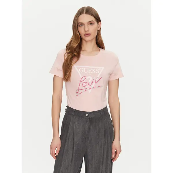 Guess Guess T-shirt W5GI05 I3Z14 Ružičasta Regular Fit
