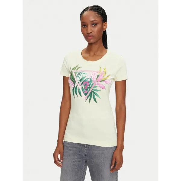 Guess Guess T-shirt W5GI07 J1314 Žuta Regular Fit
