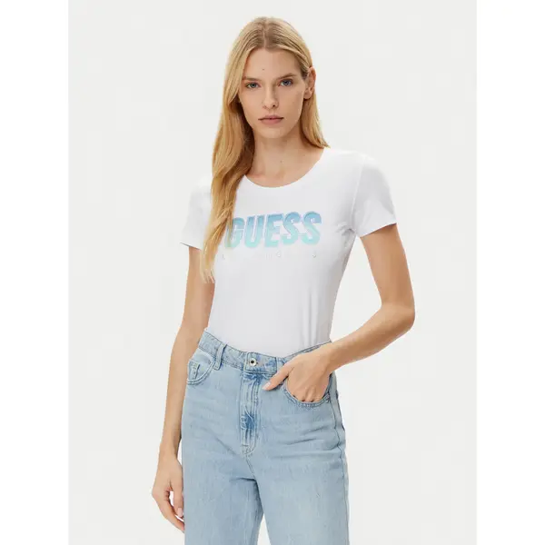 Guess Guess T-shirt W5GI14 J1314 Bijela Regular Fit