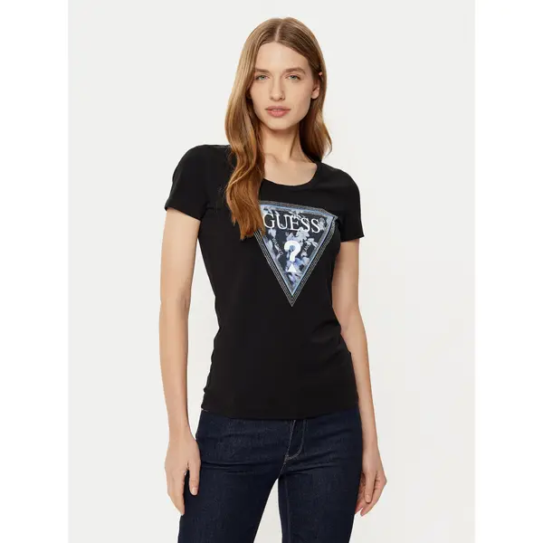 Guess Guess T-shirt W5RI00 J1314 Crna Regular Fit