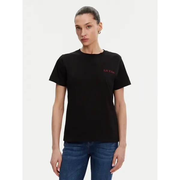 Guess Guess T-shirt W5RI04 I3Z14 Crna Regular Fit