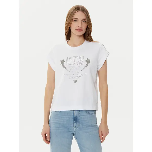 Guess Guess T-shirt W5RI06 I3Z14 Bijela Regular Fit