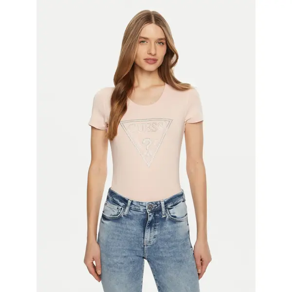Guess Guess T-shirt W5RI11 J1314 Ružičasta Regular Fit