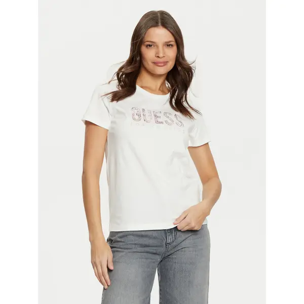 Guess Guess T-shirt W5RI19 I3Z14 Bijela Regular Fit