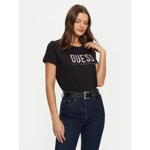 Guess Guess T-shirt W5RI19 I3Z14 Crna Regular Fit