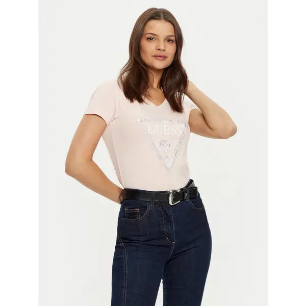Guess Guess T-shirt W5RI21 J1314 Bež Regular Fit