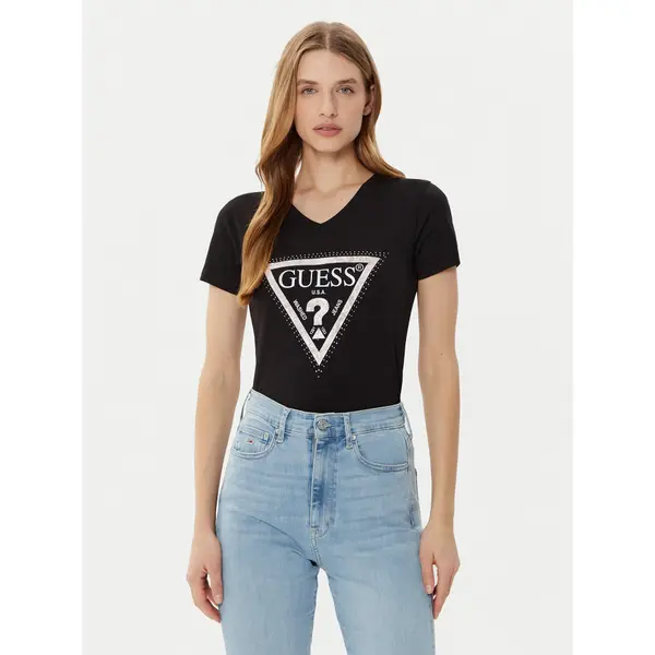 Guess Guess T-shirt W5RI21 J1314 Crna Regular Fit