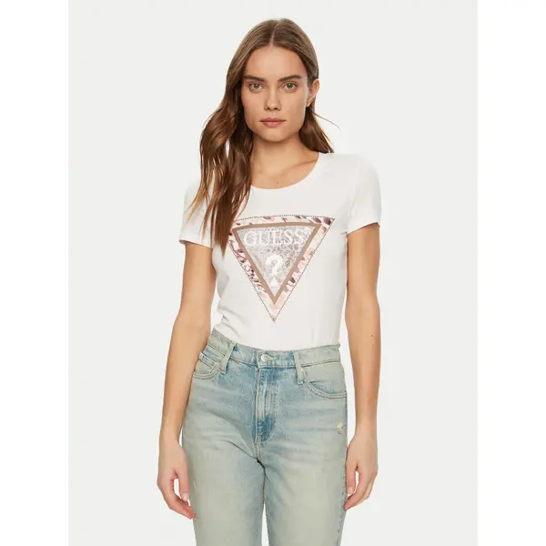 Guess Guess T-shirt W5RI22 J1314 Bijela Regular Fit