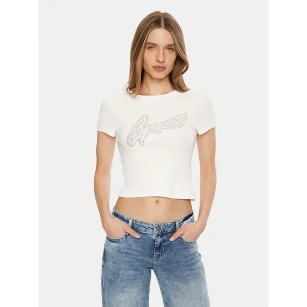 Guess Guess T-shirt W5RI68 KA0H1 Bijela Regular Fit