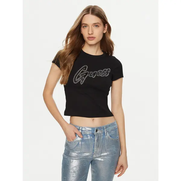 Guess Guess T-shirt W5RI68 KA0H1 Crna Regular Fit