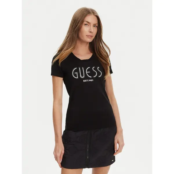 Guess Guess T-shirt W5YI05 J1314 Crna Regular Fit