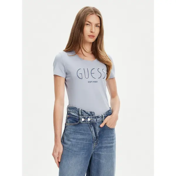 Guess Guess T-shirt W5YI05 J1314 Plava Regular Fit