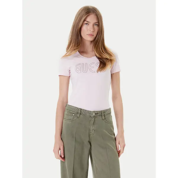 Guess Guess T-shirt W5YI05 J1314 Ružičasta Regular Fit