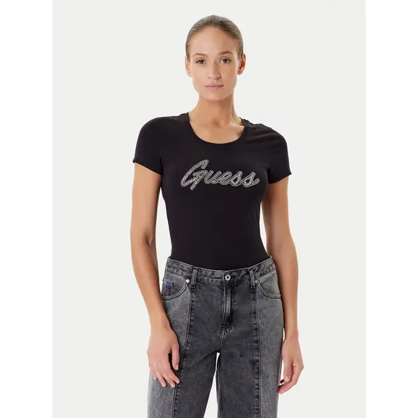 Guess Guess T-shirt W5YI16 J1314 Crna Regular Fit
