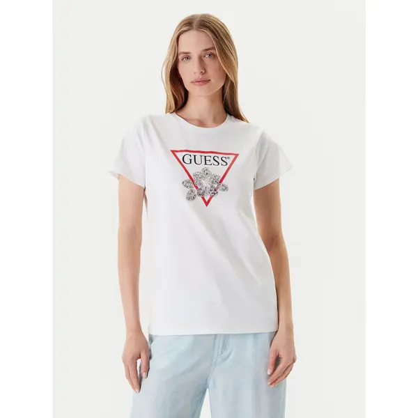 Guess Guess T-shirt W5YI38 I3Z14 Bijela Regular Fit