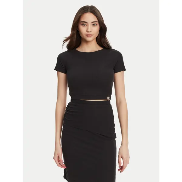 Guess Guess T-shirt W5YP14 KAQL2 Crna Regular Fit