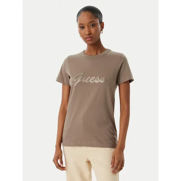 Guess Guess T-shirt W6GI08 K3023 Smeđa Regular Fit