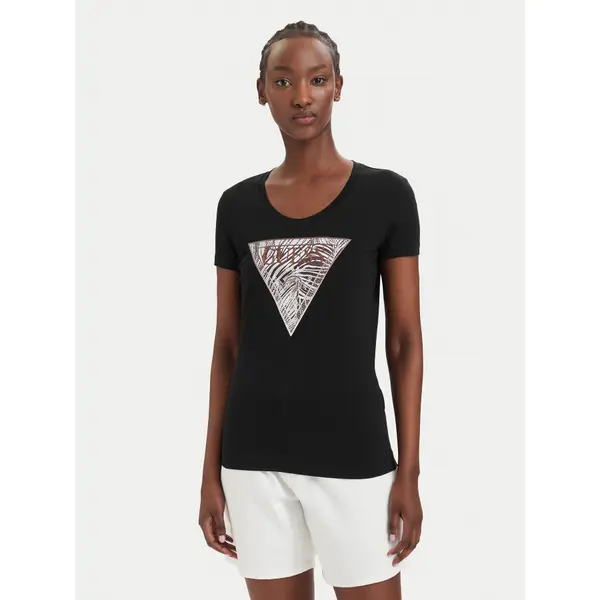 Guess Guess T-shirt W6GI19 K3042 Crna Regular Fit