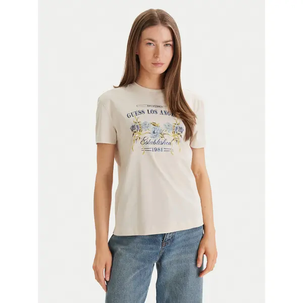 Guess Guess T-shirt W6GI27 K3160 Bež Regular Fit
