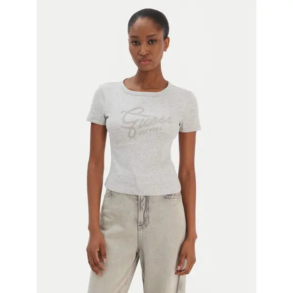 Guess Guess T-shirt W6RI22 KA0H1 Siva Slim Fit