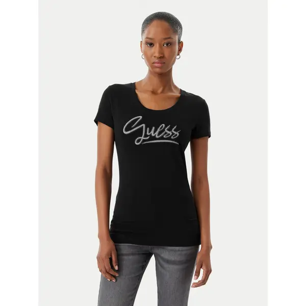 Guess Guess T-shirt W6RI24 J1314 Crna Regular Fit