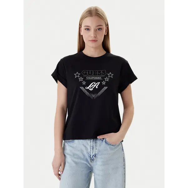 Guess Guess T-shirt W6RI30 I3Z14 Crna Regular Fit