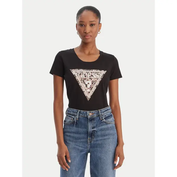 Guess Guess T-shirt W6RI32 J1314 Crna Regular Fit