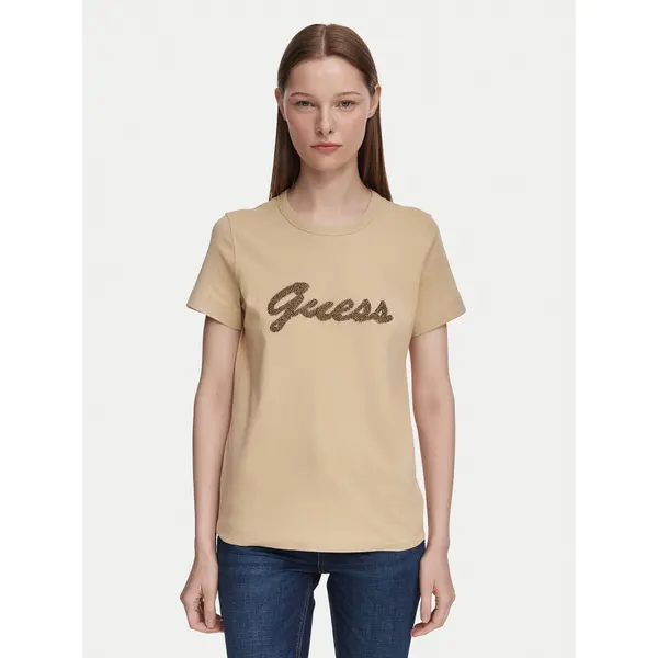 Guess Guess T-shirt W6YI29 K4348 Bež Regular Fit