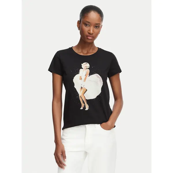 Guess Guess T-shirt W6YI66 K6715 Crna Regular Fit