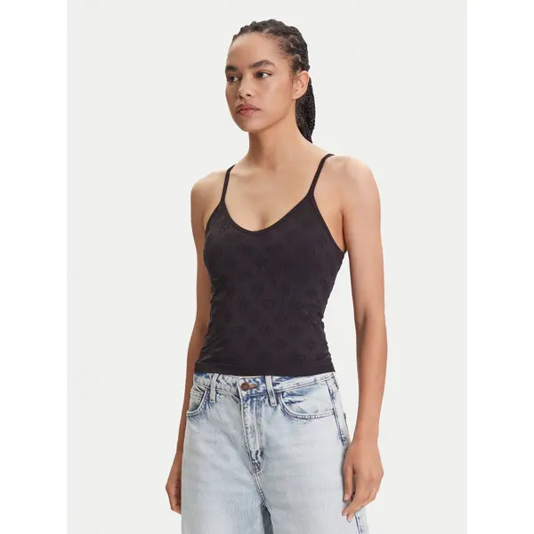 Guess Guess Top V5YP05 Z3OA0 Crna Slim Fit