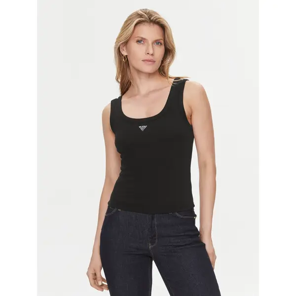 Guess Guess Top W3YP68 KA0H1 Crna Regular Fit